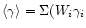 ${\left<\gamma\right>} = \Sigma(W_i\gamma_i$