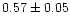 $0.57\pm0.05$