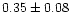 $0.35\pm0.08$