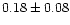 $0.18\pm0.08$