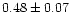 $0.48\pm0.07$