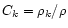 $C_{k} = \rho_{k} / \rho$