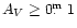 $A_{V} \geq 0\hbox{$.\!\!^{\rm m}$ }1$
