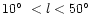 $10\hbox{$^\circ$ }< l < 50\hbox{$^\circ$ }$