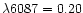 $\lambda6087=0.20$