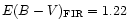 $E(B-V)_{\rm FIR}= 1.22$