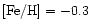$\rm [Fe/H] = -0.3$