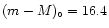 $(m-M)_{\circ} = 16.4$