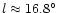 $l\approx16.8\hbox{$^\circ$ }$