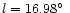 $l=16.98\hbox{$^\circ$ }$