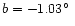 $b=-1.03\hbox{$^\circ$ }$