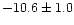 $-10.6\pm1.0$