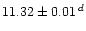 $11.32\pm0.01\,^d$