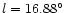 $l=16.88\hbox{$^\circ$ }$