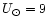 $U_{\odot}=9$