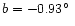 $b=-0.93\hbox{$^\circ$ }$