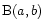 ${\rm B}(a,b)$
