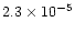 $2.3\times 10^{-5}$