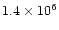 $1.4\times 10^6$