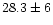 $28.3\pm6$