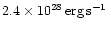 $2.4\times 10^{28}\rm\,erg\,s^{-1}$
