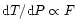 ${\rm d}T/{\rm d}P\propto F$
