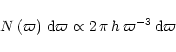 \begin{displaymath}N\left( \varpi \right)\,{\rm d} \varpi \propto 2\,\pi \, h \, {\varpi}^{-3}\,{\rm d} \varpi
\end{displaymath}