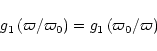 \begin{displaymath}g_{1}\left( \varpi / {\varpi}_{0} \right) = g_{1}\left( {\varpi}_{0} / \varpi \right)
\end{displaymath}