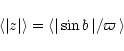 \begin{displaymath}\left< \vert z \vert \right> =\left< \vert \sin b \, \vert /\varpi \, \right>
\end{displaymath}