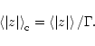 \begin{displaymath}\left< \vert z \vert \right>_{\rm {c}} = \left< \vert z \vert \right> / \Gamma.
\end{displaymath}