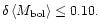 $\delta \left< M_{\rm {bol}} \right> \leq 0.10.$