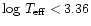 $\log \,T_{\rm {eff}}<3.36$