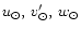 $u_{\odot},\,v'_{\odot},\,w_{\odot}$