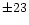 $\pm23$