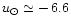 $u_{\odot} \simeq -\,6.6$