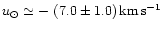 $u_{\odot} \simeq -\, \left( 7.0 \pm 1.0 \right) \rm {km\,s^{-1}}$