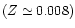 $\left( Z \simeq 0.008 \right)$