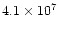 $4.1\times 10^7$