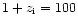 $1+z_{\rm i}=100$