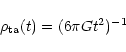 \begin{displaymath}\rho_{\rm ta}(t) = (6\pi Gt^2)^{-1}
\end{displaymath}