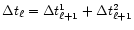 $\Delta
t _{\ell} = \Delta t _{\ell+1} ^1 + \Delta t _{\ell+1} ^2$