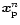 $\vec{x}_{\rm p}^n$