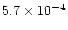 $5.7\times 10^{-4}$