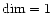 ${\rm dim}=1$