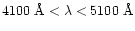 $4100~{\rm\AA}<\lambda<5100~{\rm\AA}$