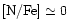 $\rm [N/Fe]\simeq 0$