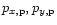 $p_{x,\rm p}, p_{y,\rm p}$