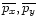 $\overline {p_x}, \overline {p_y}$