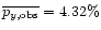 $\overline{p_{y,\rm obs}} = 4.32\%$