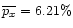 $\overline{p_x} =
6.21\%$